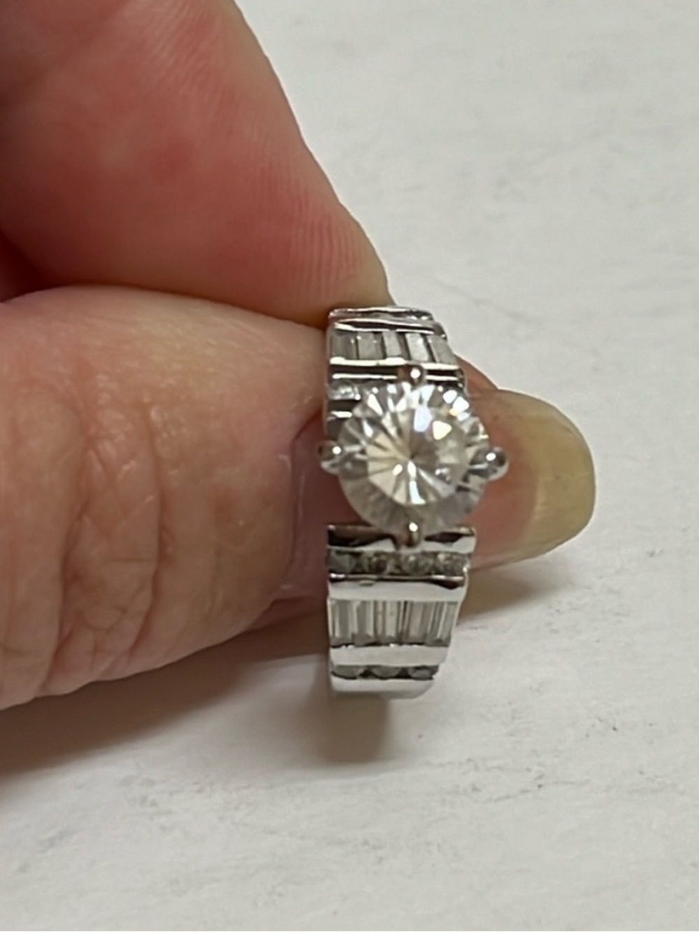 Sterling Silver Cocktail Engagement Ring
